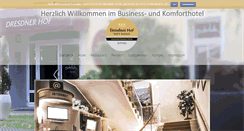 Desktop Screenshot of hotel-dresdner-hof.de